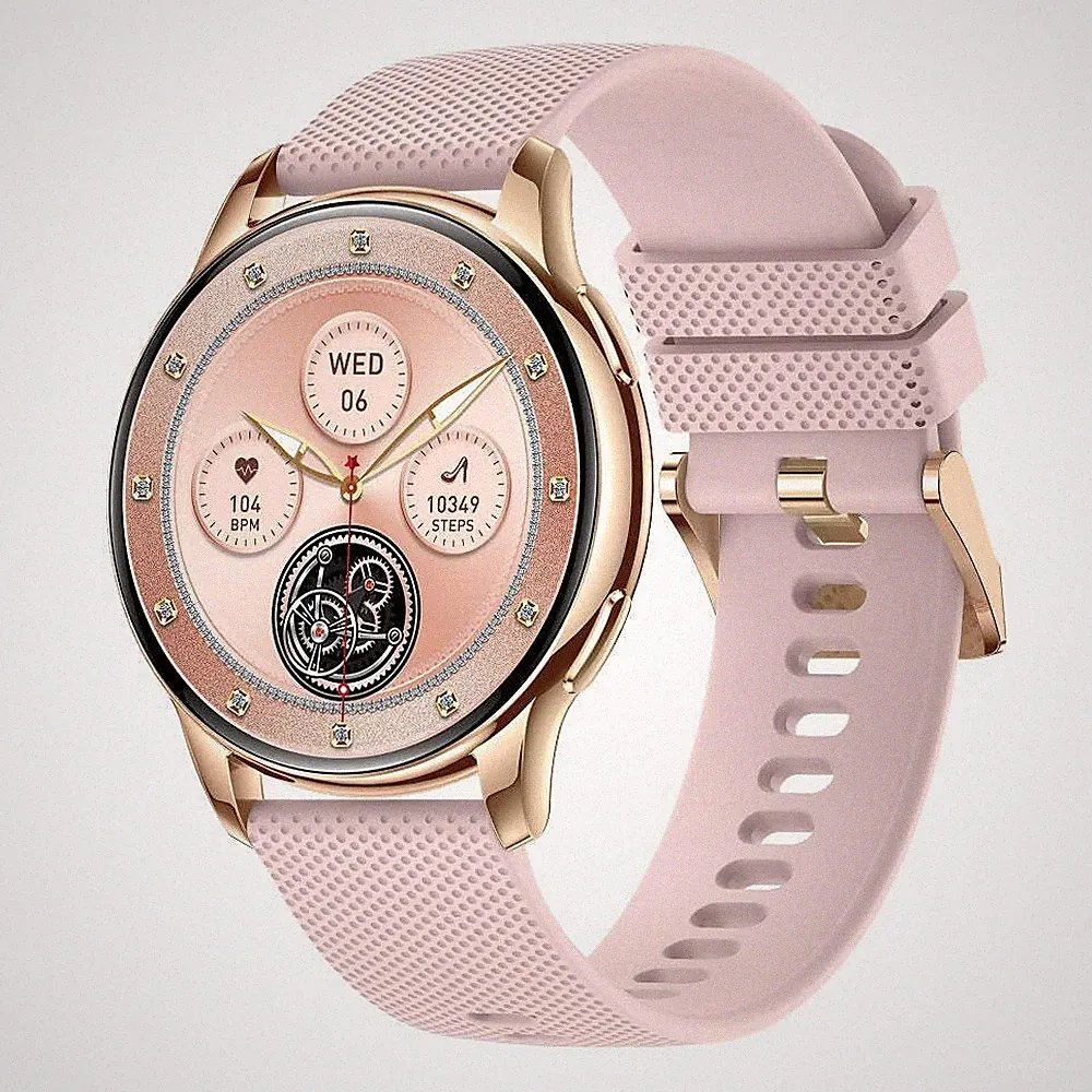 Damen Smartwatch W Pro Gold-Rosa Silikon
