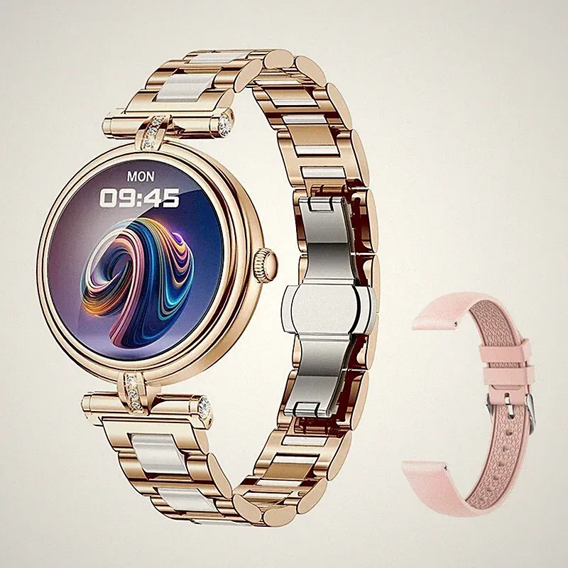 Damen Smartwatches Physiologisches Management Bluetooth Anruf Gesundheitsmonitor
