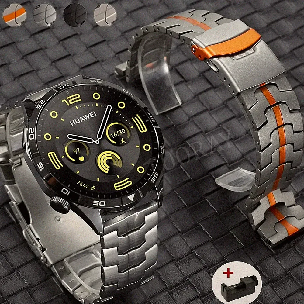 DE Titan Metall Armband Für Fossil Smartwatch 22mm Universal Uhrenarmband Ersatz