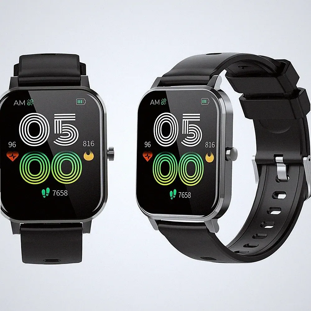 DENVER Bluetooth Smartwatch SW-181, LCD-TFT, IP67, eckig schwarz A