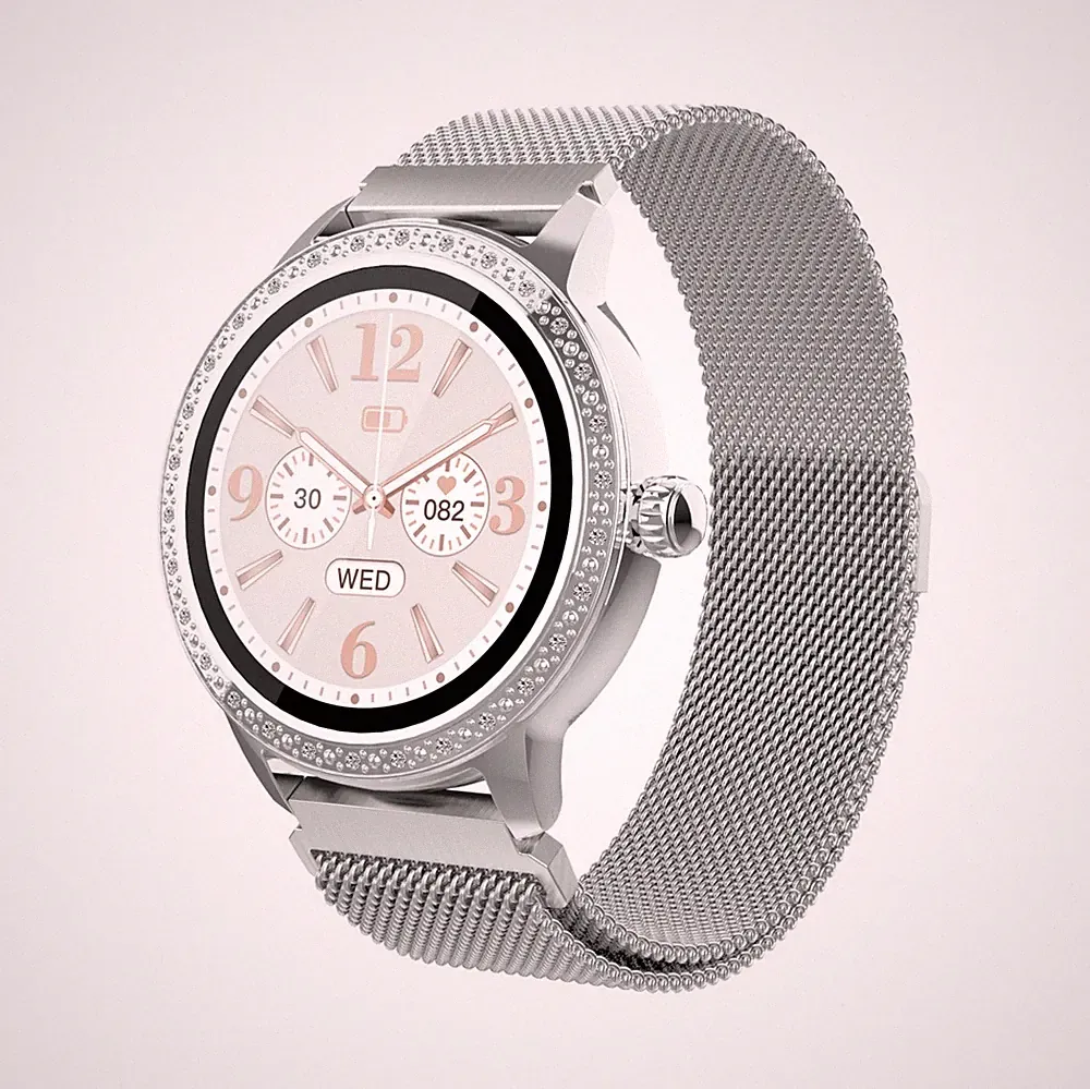 smartwatch damen silber