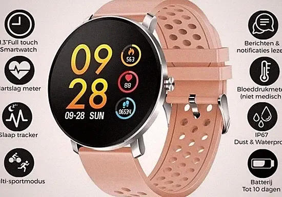 Denver SW-171 Bluetooth Smartwatch Android IOS Fitness Uhr Herzfrequenz Tracker