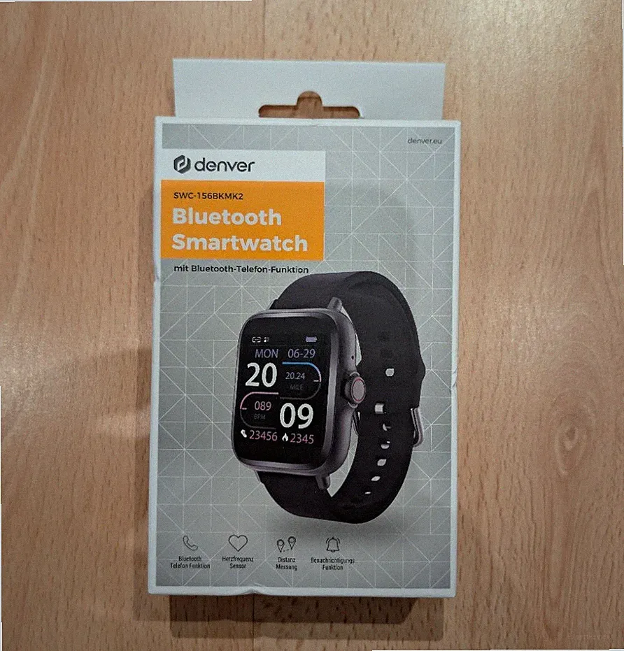 DENVER SWC-156BKMK2 Bluetooth Smartwatch 41 mm Touchscreen Puls iOS/Android