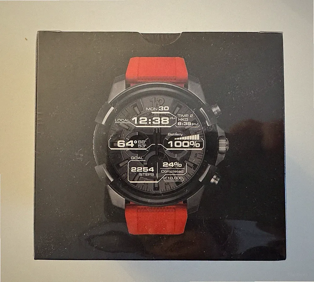 DIESEL ON FULL GUARD HERREN SMART WATCH DZT2006 SCHWARZES ZIFFERNBLATT Neu OVP!