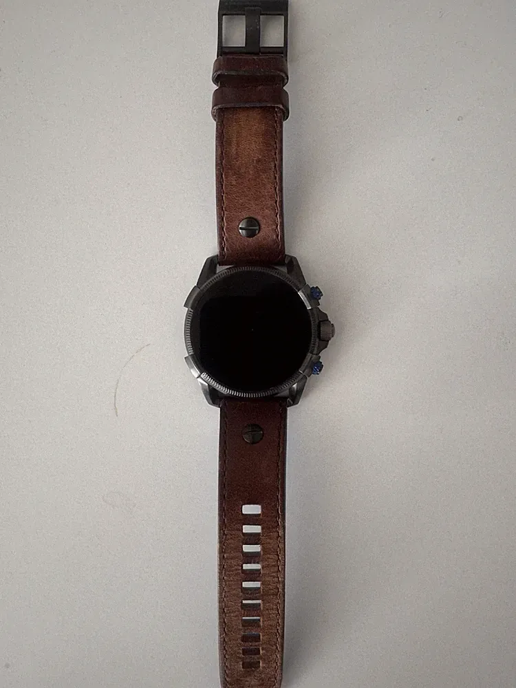 Diesel Smartwatch Herren mit Leder Armband Braun
