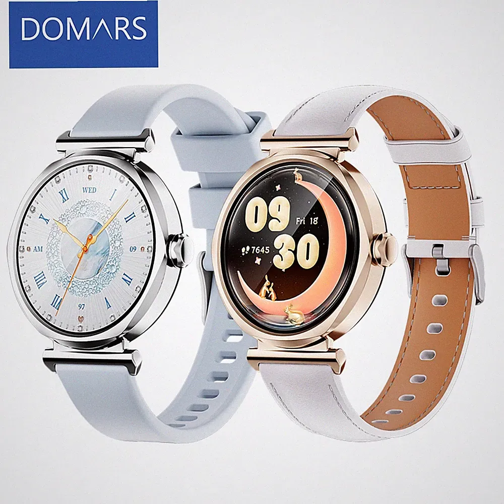Domars Smartwatch Damen mit Erinnern Sportmodi IP68 Wasserdicht Schrittzähler