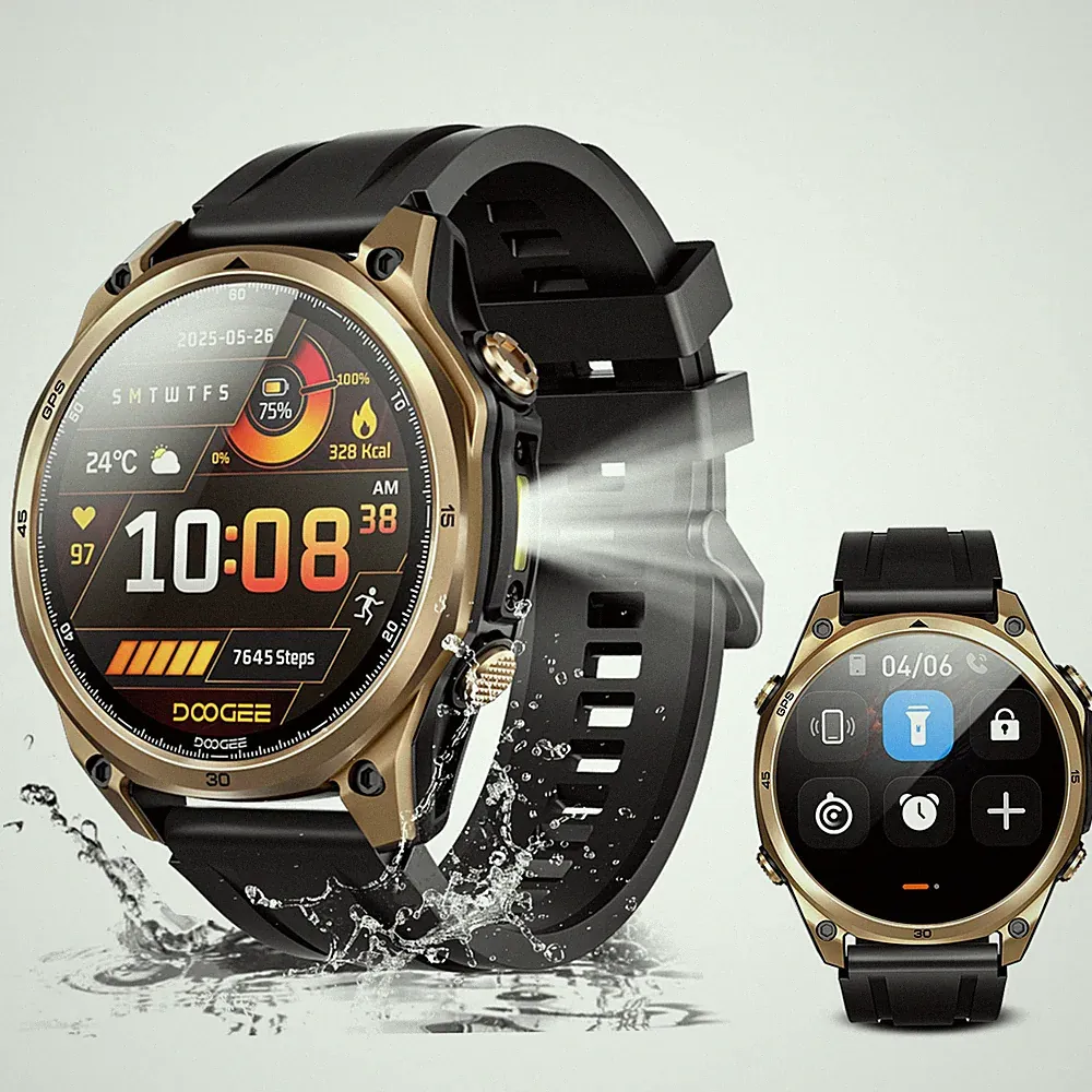 DOOGEE ANYWISEW1 Smartwatch Herren 1,43" AMOLED GPS 5ATM 18 Tage Akku Fitnessuhr