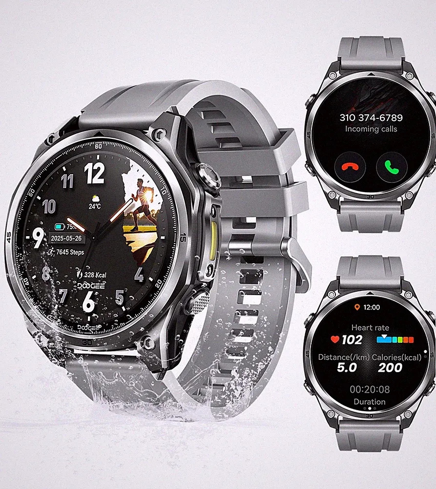 DOOGEE AnywiseW1Lite Smart Watch Sprachsteuerung GPS Kostenloses Kartenmaterial