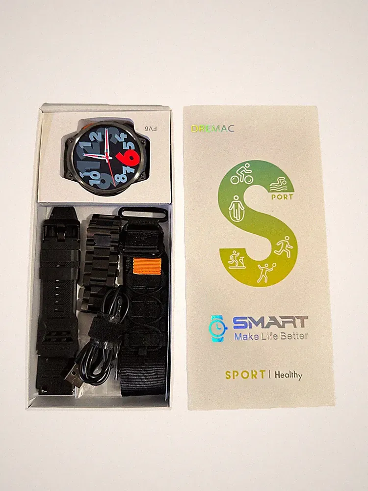 DREMAC Smartwatch Sportuhr Herren-1.85‘’ HD Großes Display/730 Mah Herren M