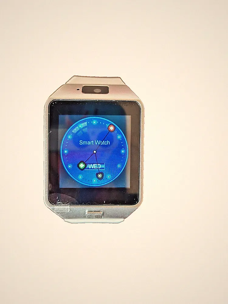 Silberne eckige Smartwatch