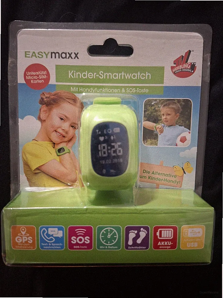 EASYMAXX KINDER-SMARTWATCH - GPS Text - SMS - SOS - Schrittzähler - grün