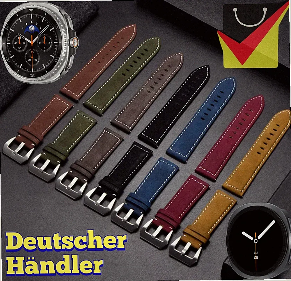 Echtleder Armband für Samsung Galaxy Watch 8 Classic 46mm / 40mm/ 44mm smart