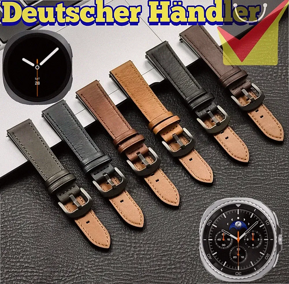 Echtleder Armband für Samsung Galaxy Watch 9 / 8 Classic 46mm / 40mm/ 44mm smart