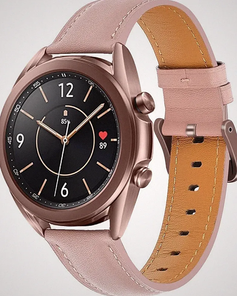 Echtleder-Armband kompatibel mit Galaxy Watch 3 41mm, Damen und Herren 20 mm