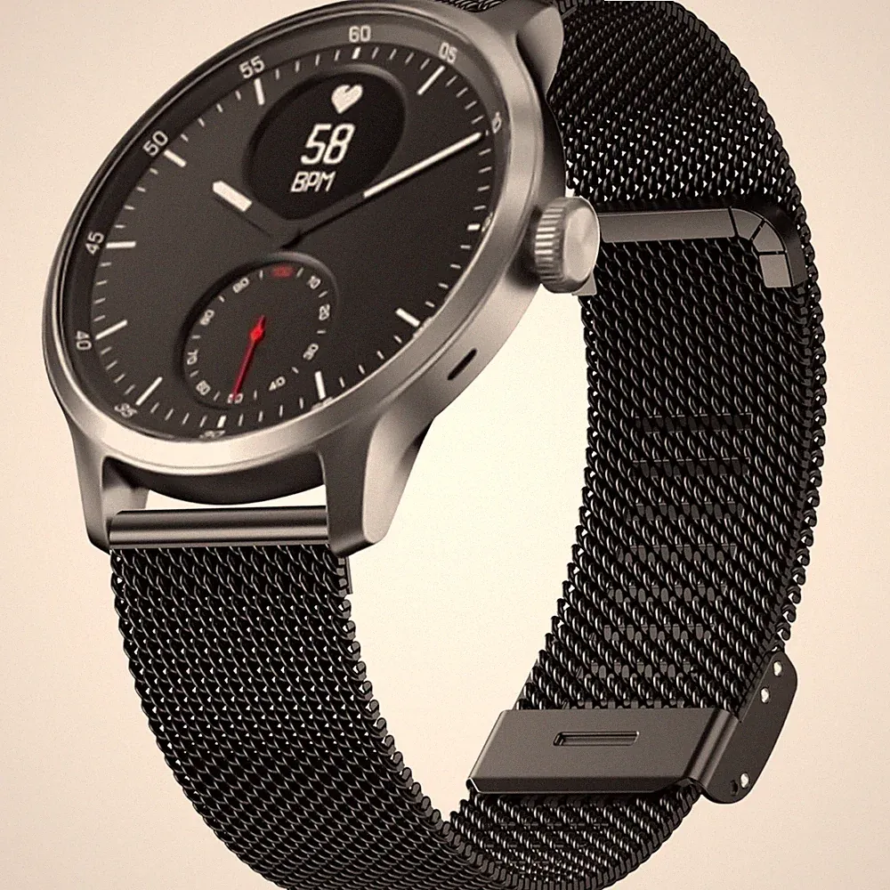 Edelstahl Armband Smartwatch kompatibel mit Withings ScanWatch Steel HR Ersat...