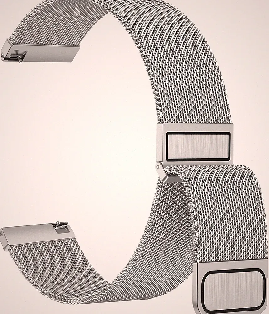 Edelstahl Mesh Uhrenarmband 20-22mm Metall Magnetverschluss für Smartwatch