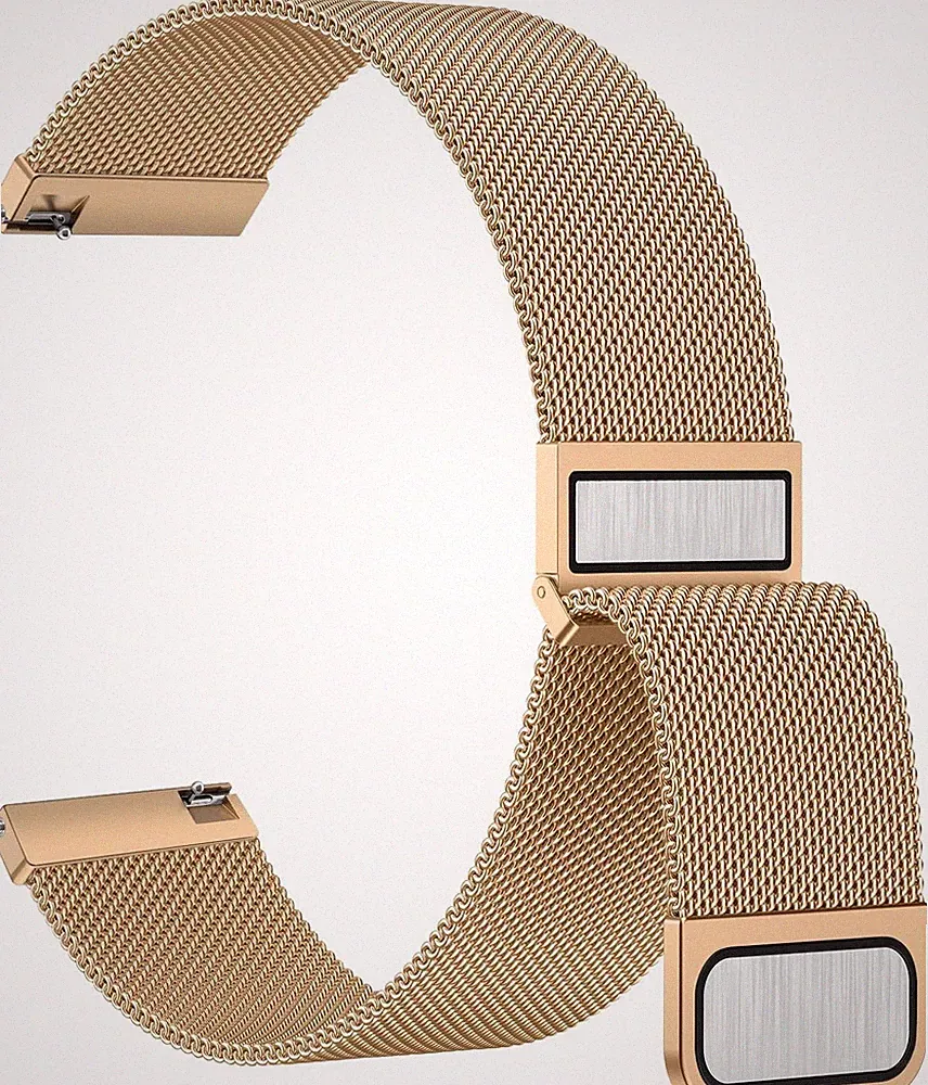 Edelstahl Mesh Uhrenarmband 20-22mm Metall Magnetverschluss Smartwatch Damen