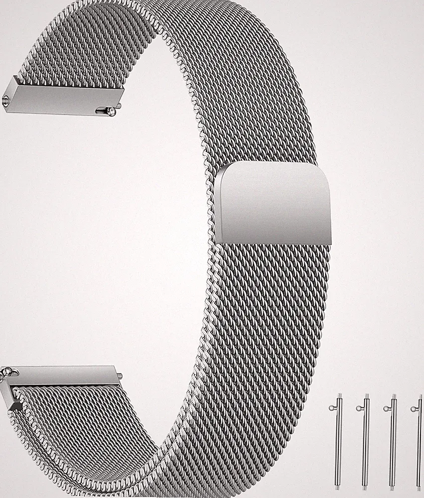 Edelstahl Mesh Uhrenarmband Metall Ersatz Armband Magnetverschluss Smartwatch