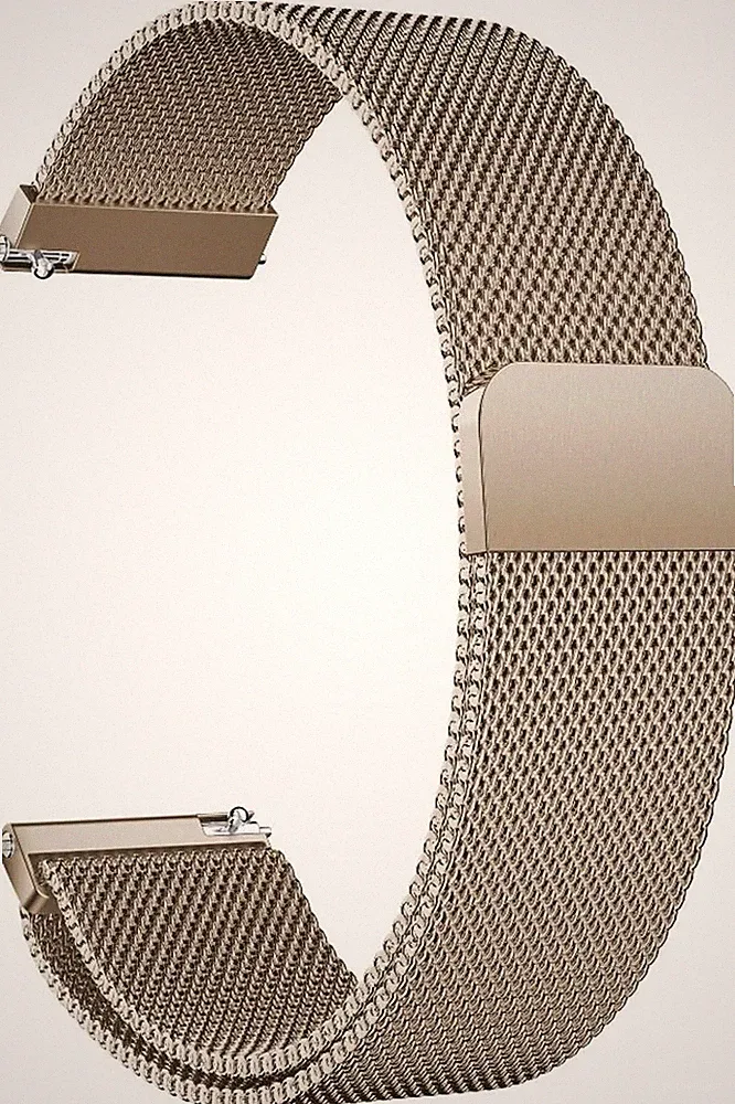 Edelstahl Mesh Uhrenarmband Metall Magnetverschluss 20mm für Smartwatch Damen