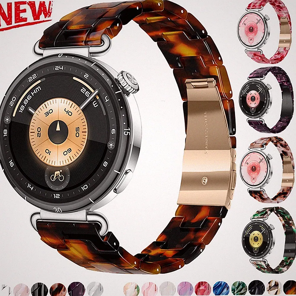 Edelstahl Resin Uhrenarmband Armband 18 / 20 / 22mm Universal Smart Watch Band