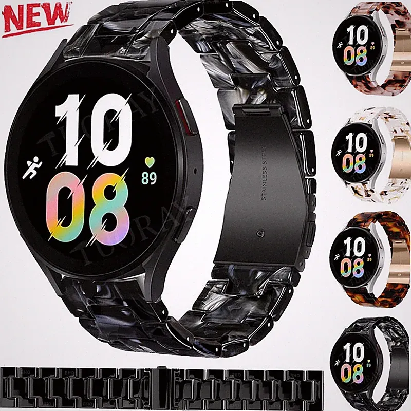 Edelstahl Resin Uhrenarmband Armband 20mm/22mm Universal Smartwatch Ersatzband