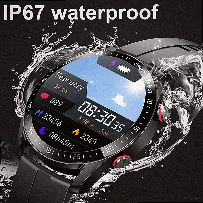 EKG + PPG Bluetooth Anruf Smartwatch Herren Blutdruck Fitness Sport Uhren + Box