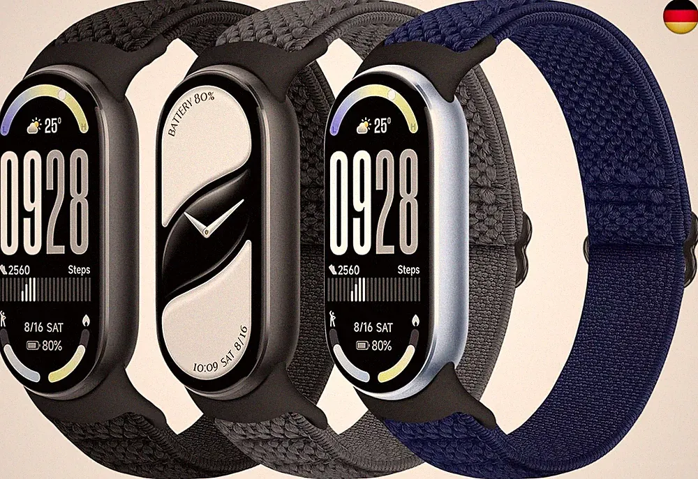 Elastisches Armband Kompatibel mit Xiaomi Smart Band 10/9/8 Damen Herren, dehnba