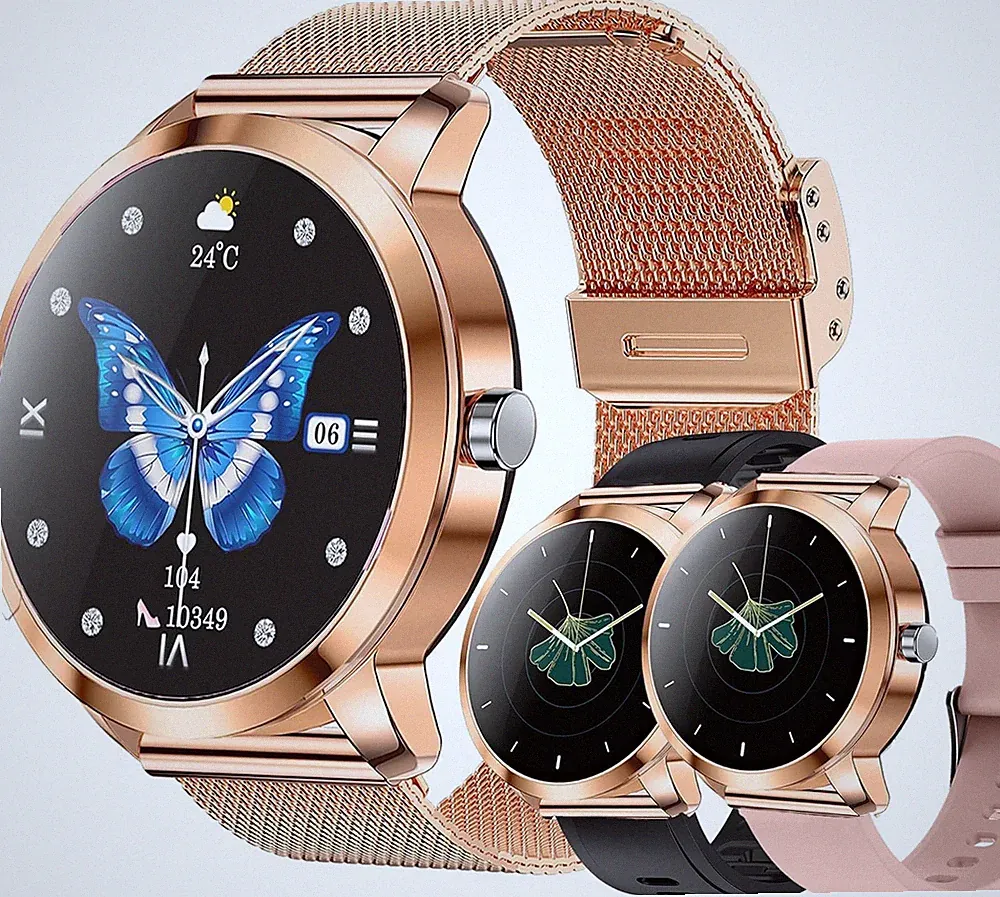 Elegante Damen Smartwatch 1,32" AMOLED mit Telefonie und vielen Sportmodi