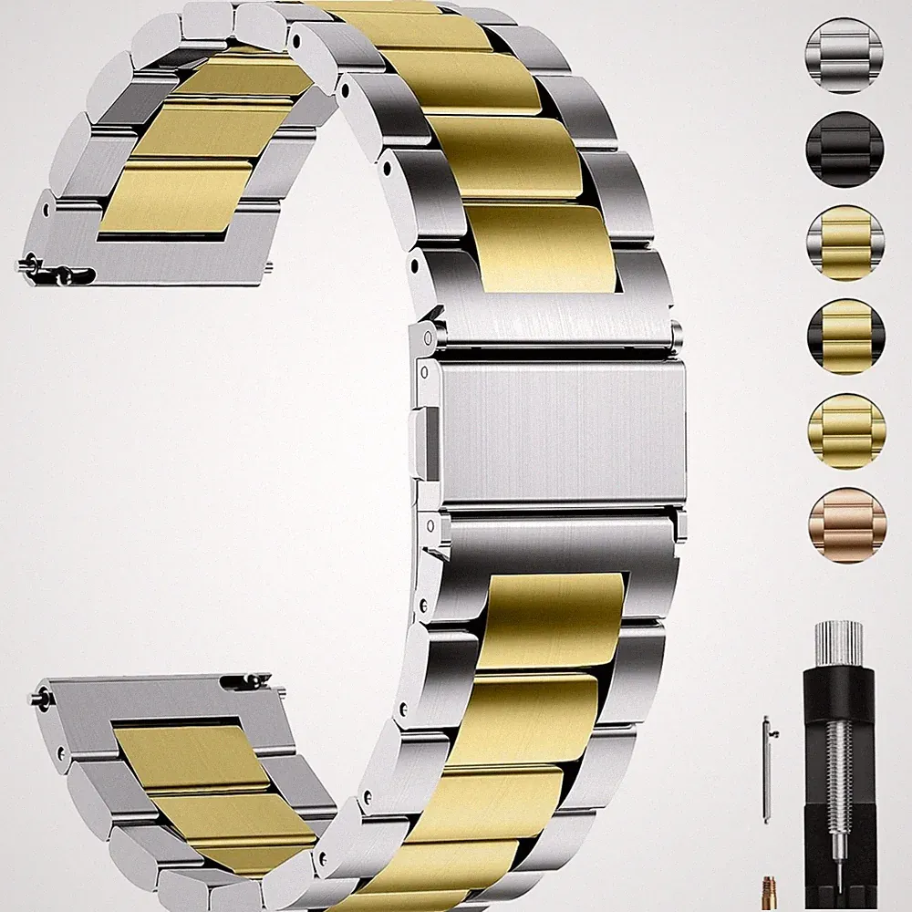Elegantes Fullmosa Sport- und Freizeitarmband 20mm – Edelstahl für Smartwatches