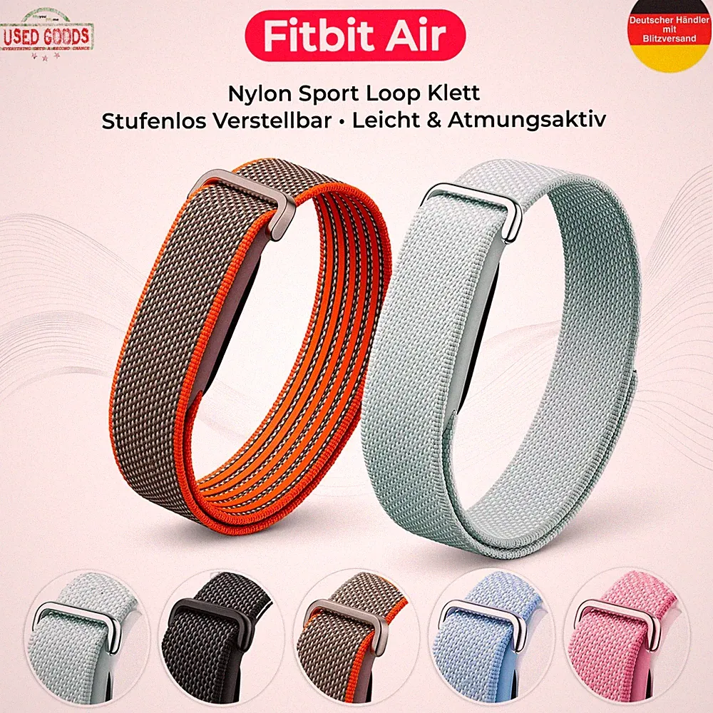 Ersatz Armband für Google Fitbit Air Nylon Loop Sport Fitness Smartwatch Uhr