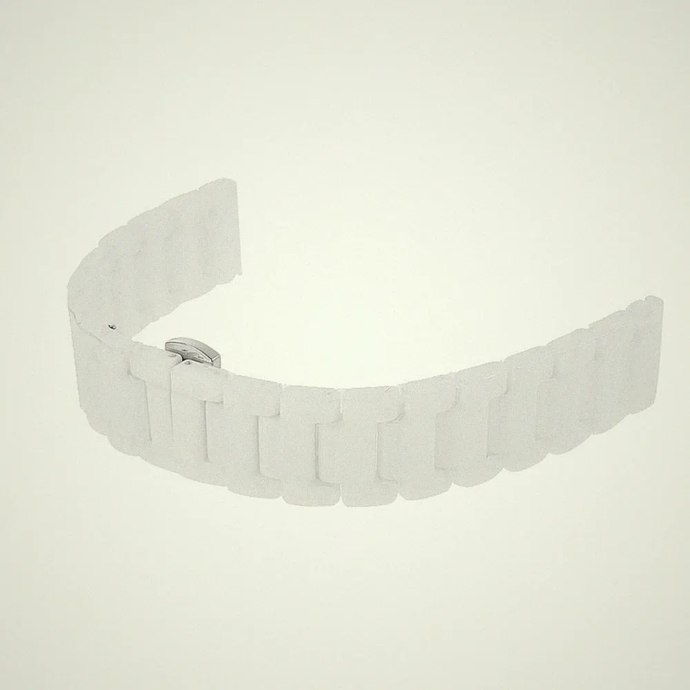 Ersatzarmband Aus Keramik Für Smart Watch, Stahlschnalle, Weiß, 18 Mm