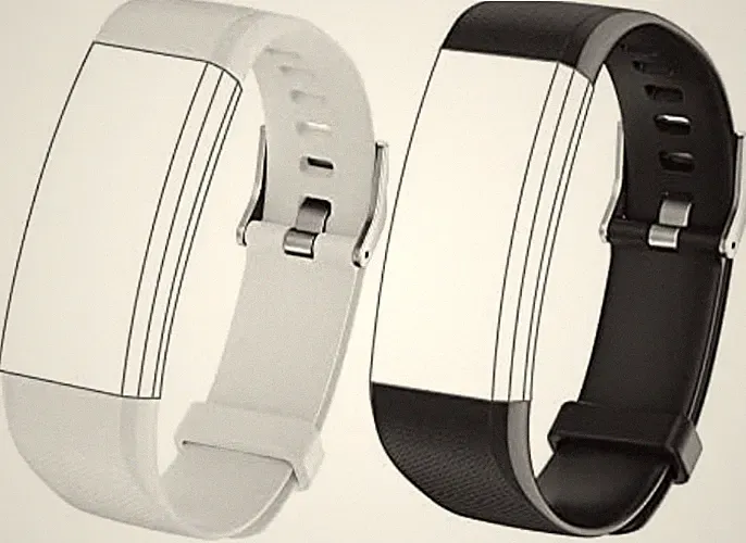 Ersatzarmband für Fitness Tracker Smartwatch, TPE Material, 2 Stück Schwarz Grau