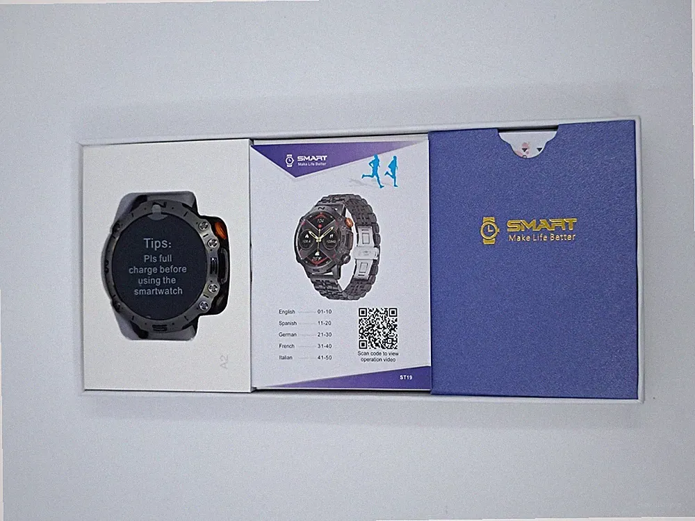 Feelnever A2 Smartwatch – Sport-Fitnessuhr mit Herzfrequenzmonitor Neu _0,3_6