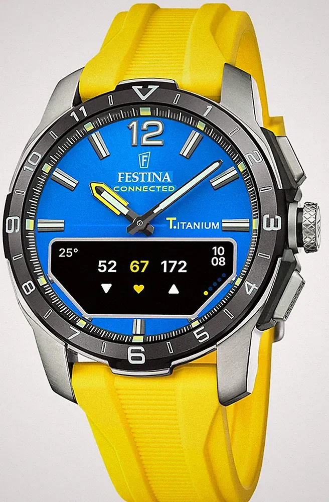 Gelb Hybrid-Smartwatch