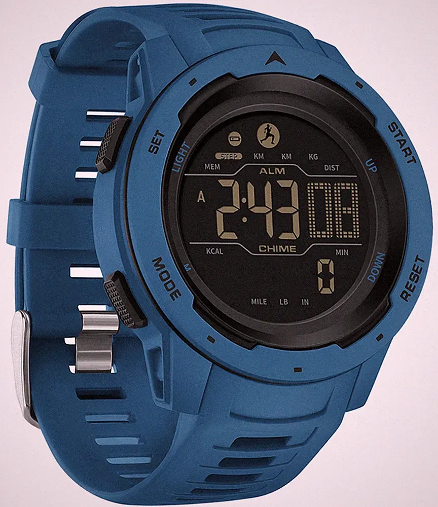 findtime Herren Digitaluhr Militäruhren für Männer Schritt Kalorienzähler