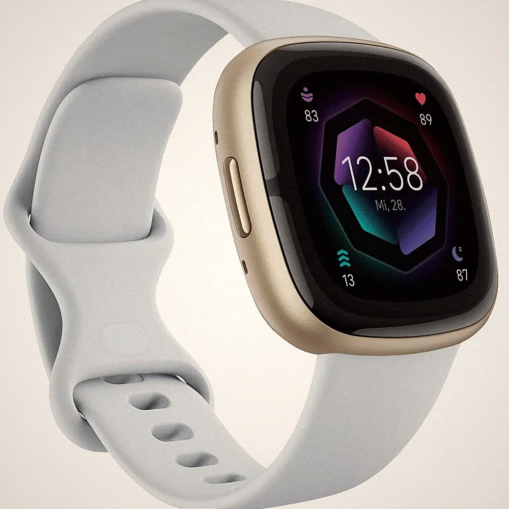 Fitbit Sense 2 Smartwatch Blue Mist/Soft Gold (S/L) Elastomer