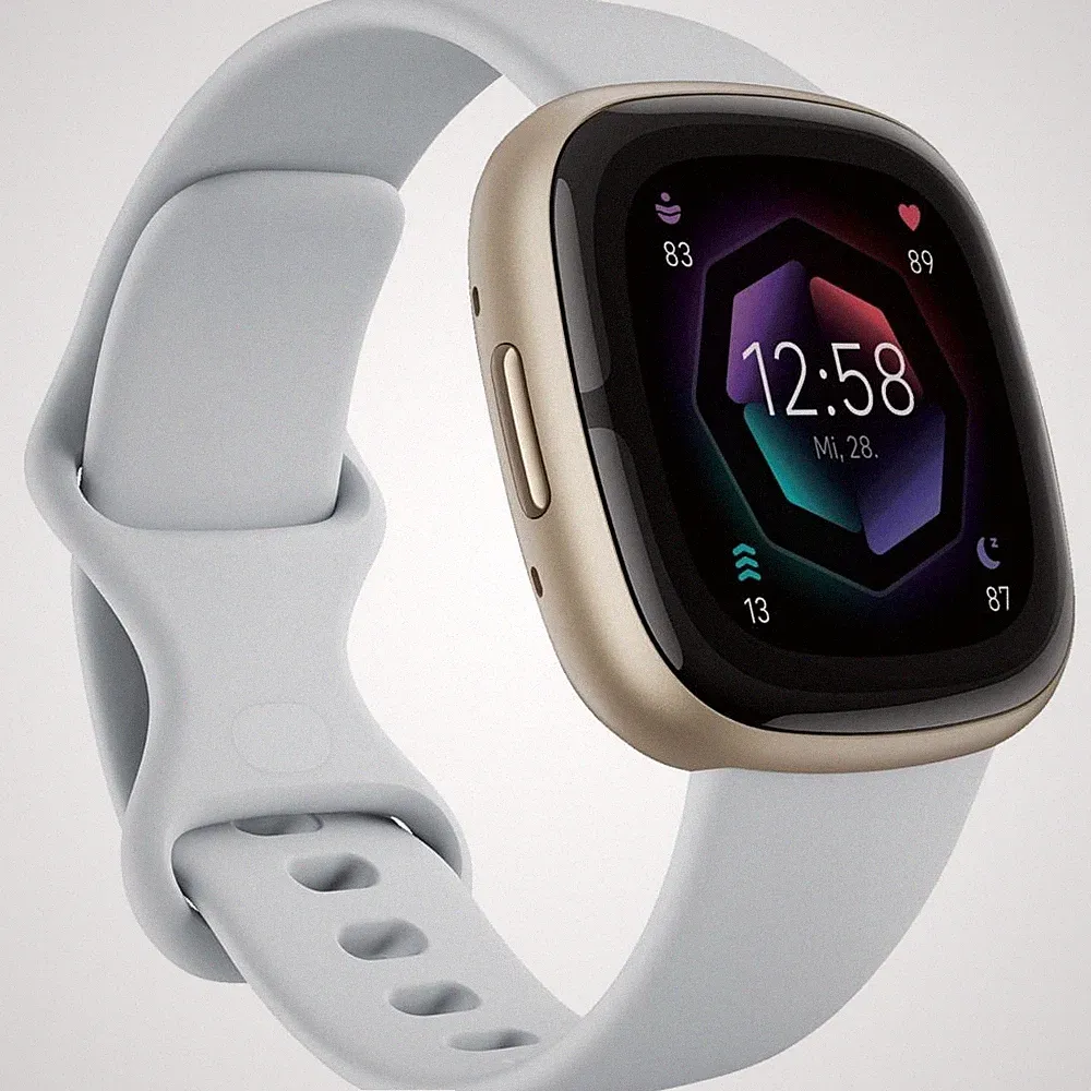 Fitbit Sense 2 Smartwatch Blue Mist/Soft Gold (S/L) Elastomer