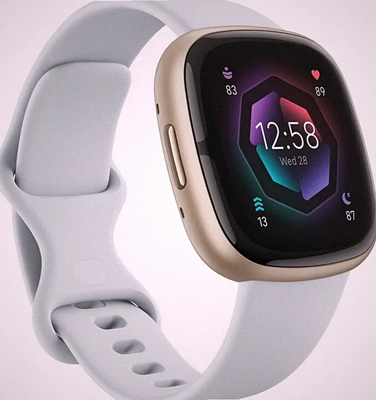 Fitbit Sense 2 Smartwatch Nebelblau/Softgold AMOLED GPS WLAN NFC Bluetooth OVP