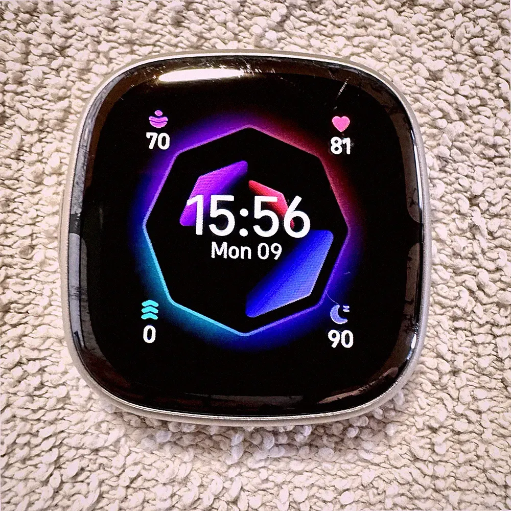 Fitbit Sense 2 Smartwatch – Top Zustand – 2 Armbänder (Metall & Leder)