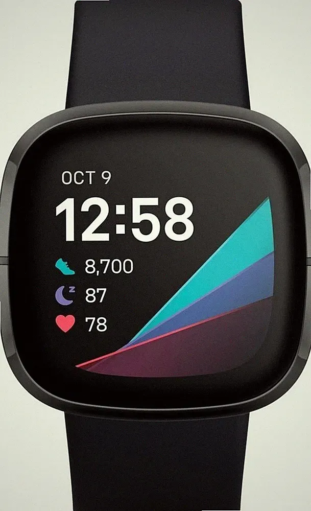 Fitbit Sense Carbon/Grau Fitness Tracker Smartwatch 40mm GPS - REFURBISHED