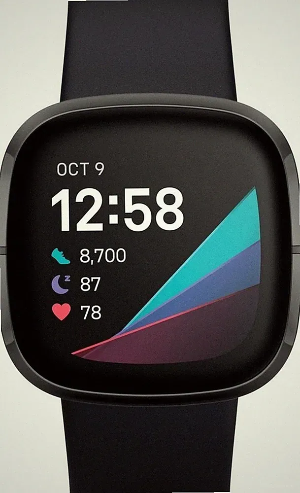 Fitbit Sense grau Smartwatch 40mm Fintess Tracker GPS Aluminium AMOLED-Display