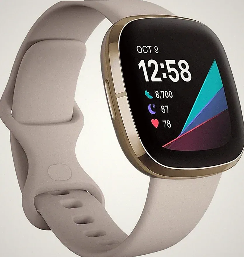 Fitbit Sense Health & Fitness Smartwatch With GPS Heart Rate SpO2 ECG White**