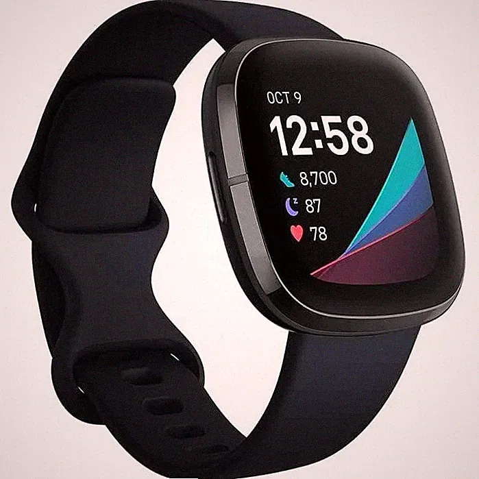 Fitbit Sense Smartwatch Carbon/Graphite 4GB GPS AMOLED WiFi Bluetooth NFC