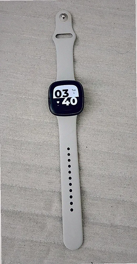 Fitbit Sense Smartwatch, Edelstahlrahmen, Carbon/Graphit, 40.5 mm, 1.23 cm