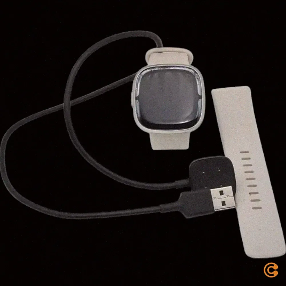 Fitbit Smartwatch Sense 2 Uhr Fitness Tracker Aluminium Mondweiß SIEHE TEXT/FOTO