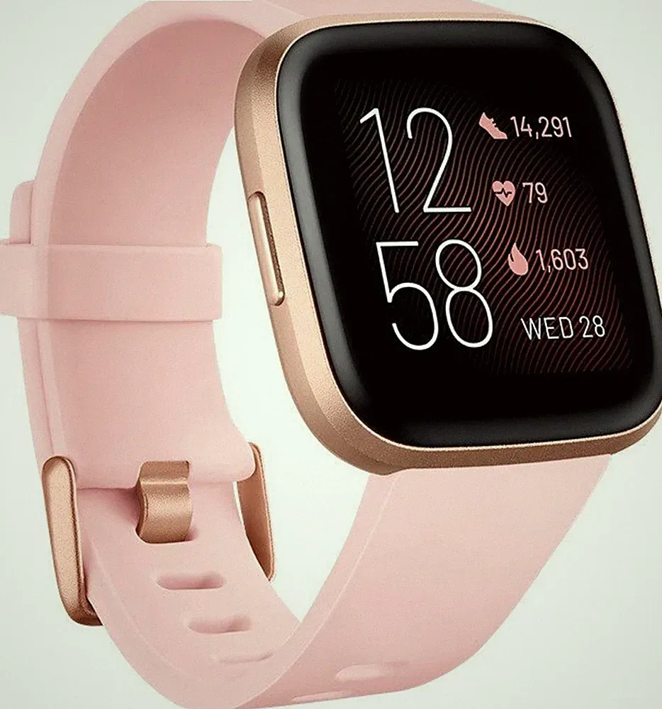 Fitbit Versa 2 bronze/rosé Smartwatch Fitness Tracker 1,4 Zoll Touchscreen - TOP