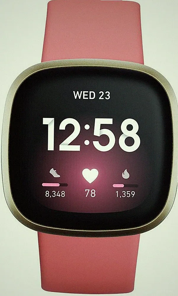 Fitbit Versa 3 gold/pink Fitness Tracker Smartwatch Wi-Fi Bluetooth 1,4" Display