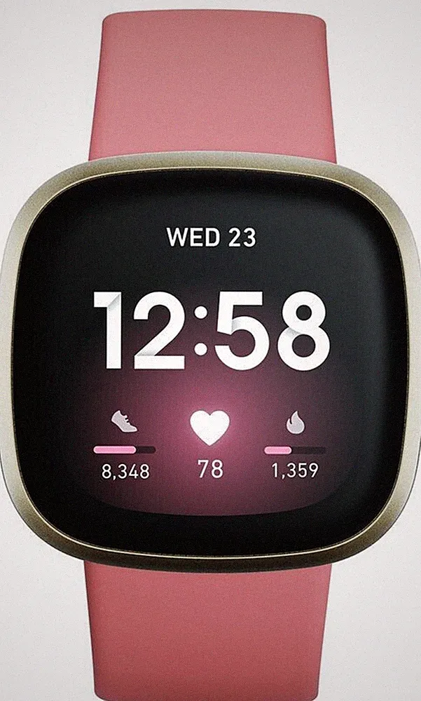 Fitbit Versa 3 gold/pink Fitness Tracker Smartwatch Wi-Fi Bluetooth 1,4" Display