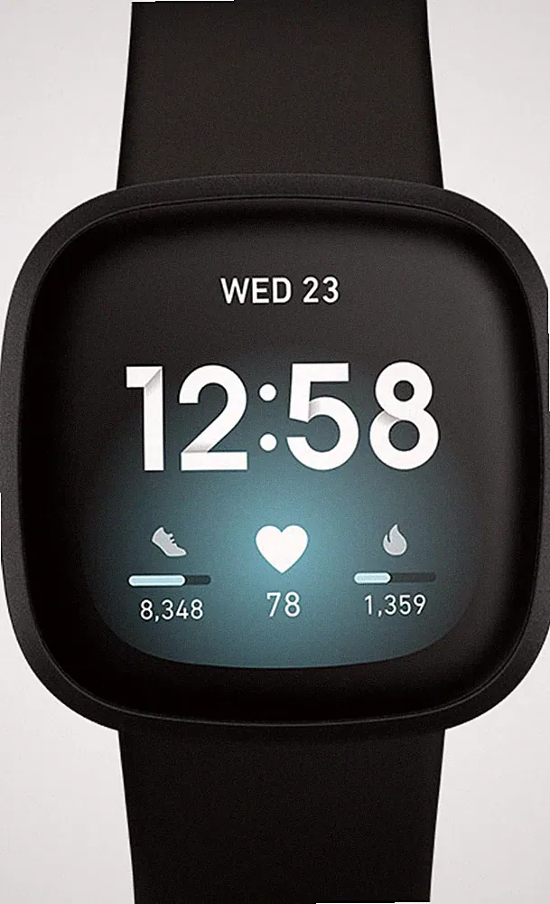 Fitbit Versa 3 schwarz Smartwatch Fitness Tracker 1,4 Zoll Touch - REFURBISHED