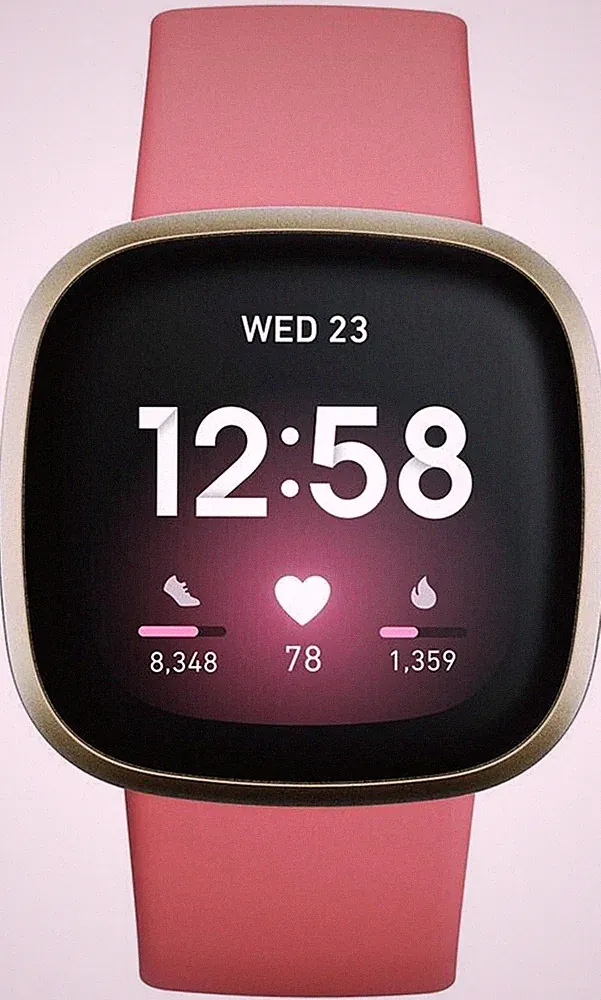 Fitbit Versa 3 soft gold/pink Smartwatch 1,4 Zoll Touch Wi-Fi - REFURBISHED